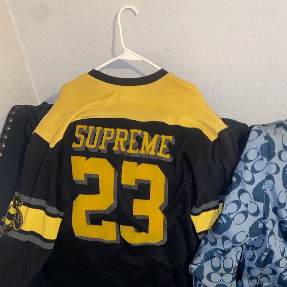 Supreme Black and Yellow Sports Jersey